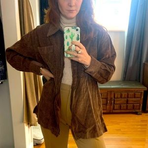 Vintage brown corduroy shirt jacket